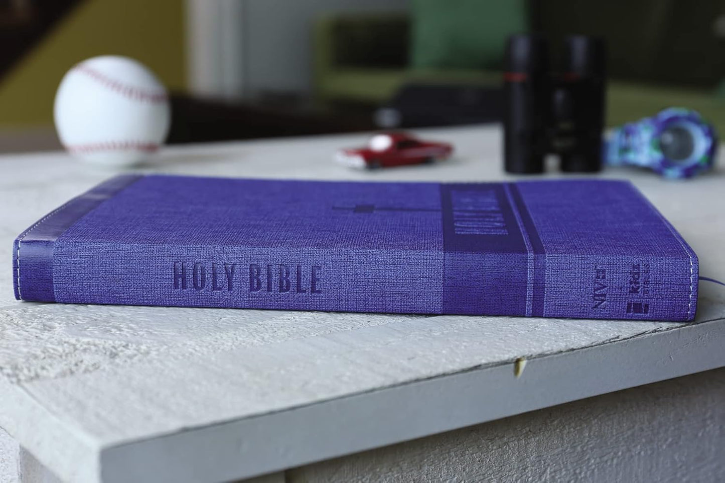 NIV, Bible for Kids, Large Print, Leathersoft, Blue, Red Letter, Comfort Print: Thinline Edition Leather Bound – Large Print