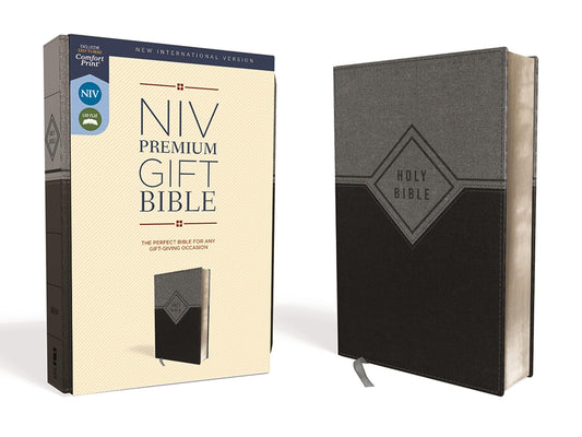 NIV premium Gift Bible Leathersoft Black/Gray