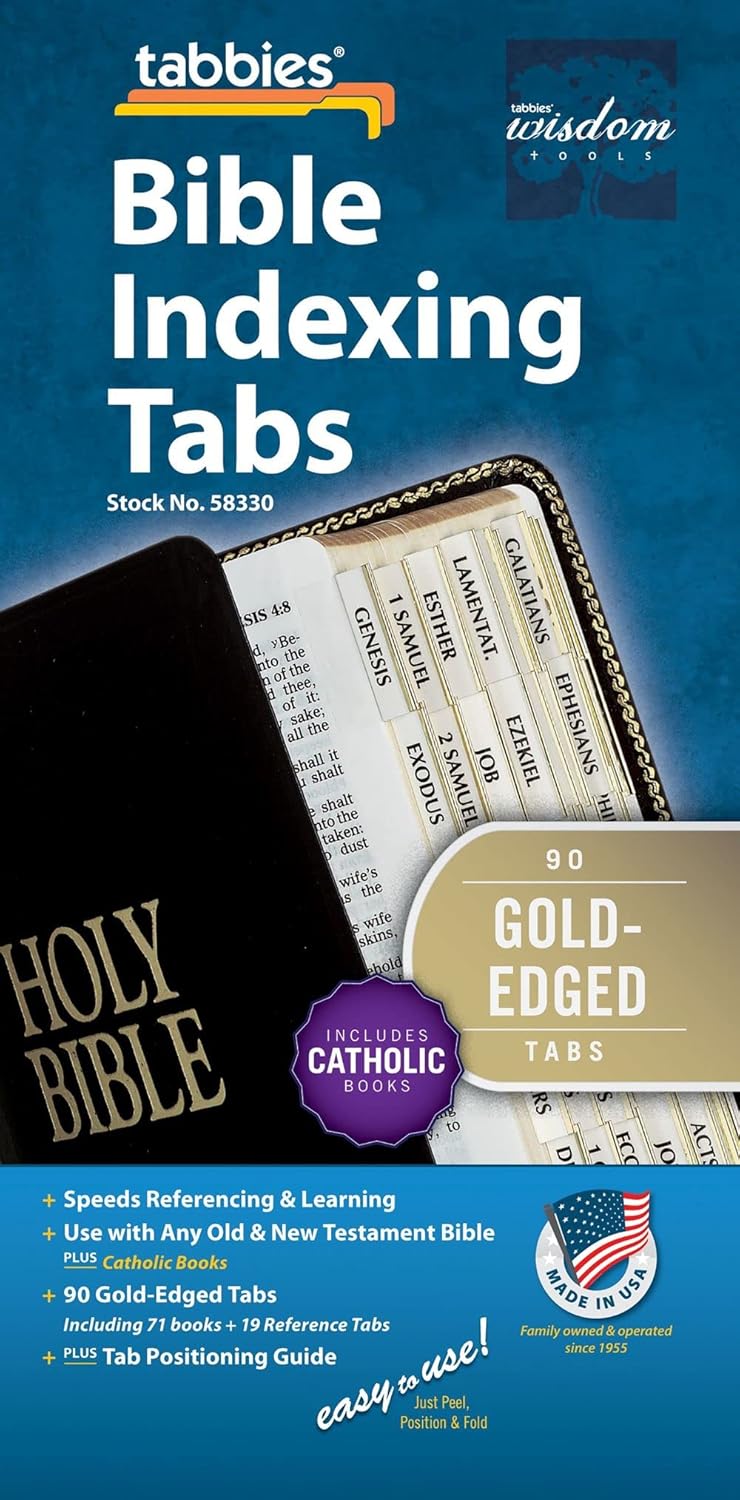 Tabbies Catholic Gold-Edged Bible Indexing Tabs