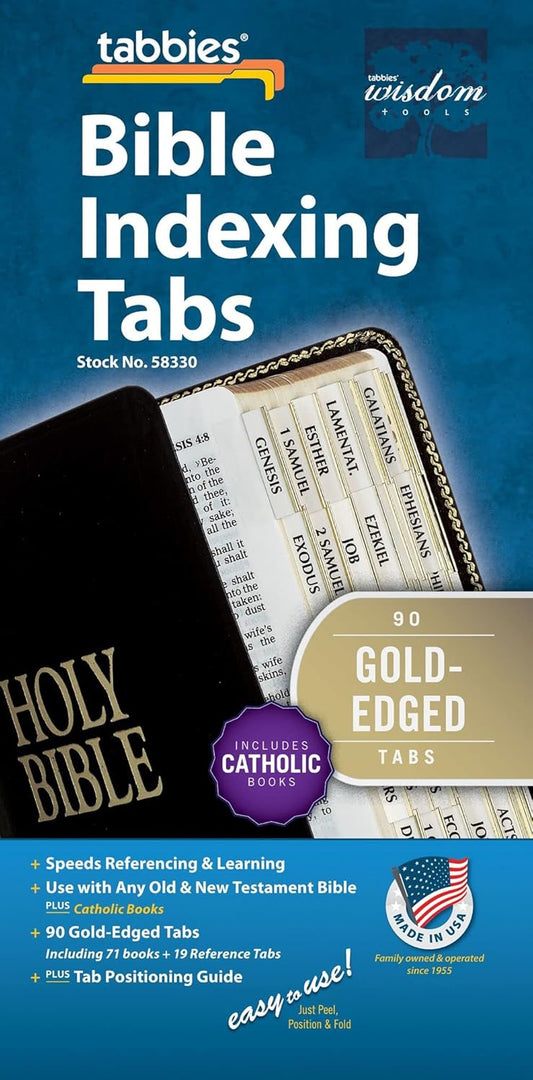 Tabbies Catholic Gold-Edged Bible Indexing Tabs