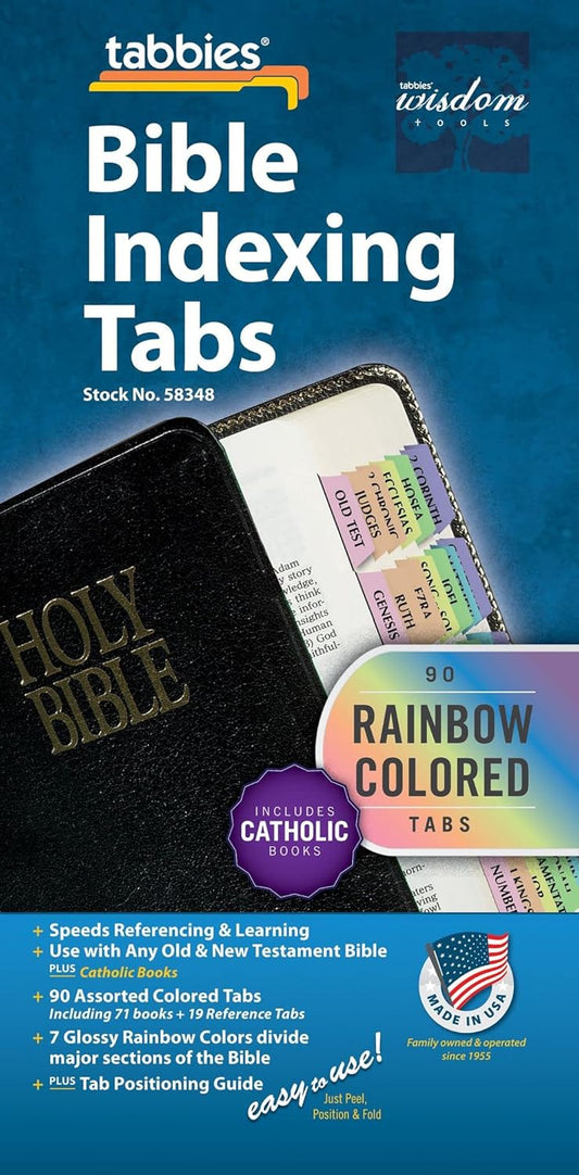 Tabbies Rainbow Catholic Bible Indexing Tabs