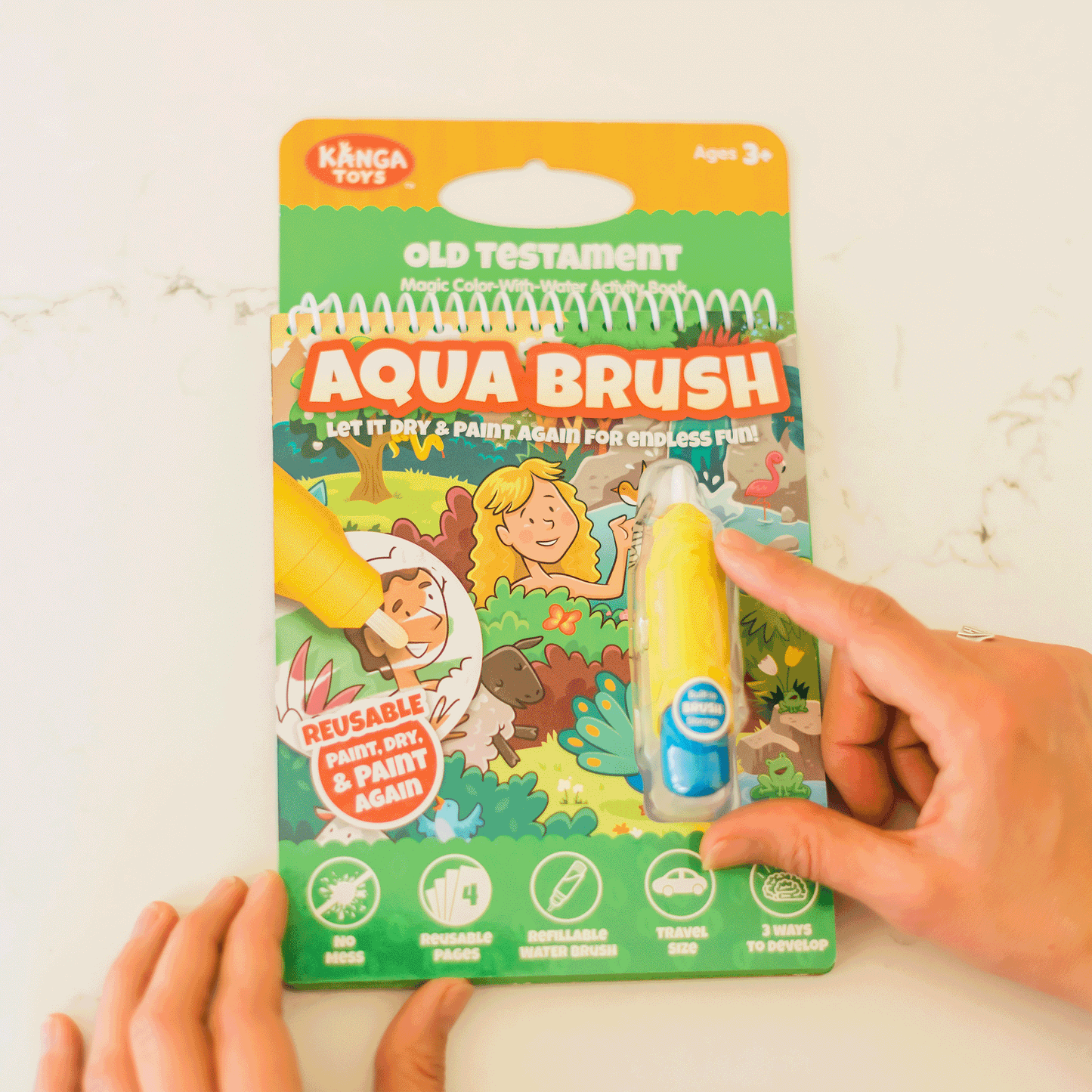 Old Testament #2 Aqua Brush Activity Book, Reusable Travel Activity
