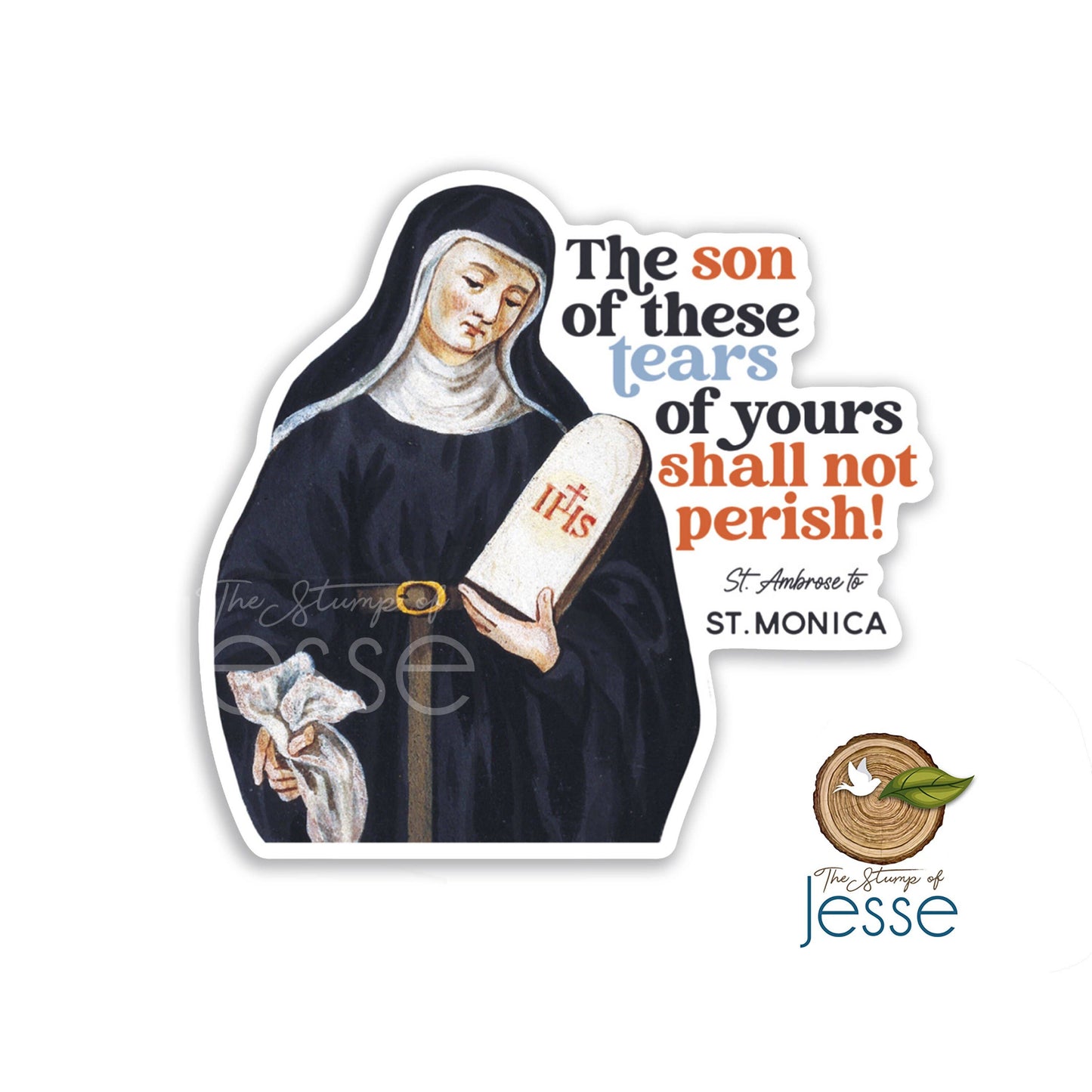 St. Monica Waterproof Catholic Sticker