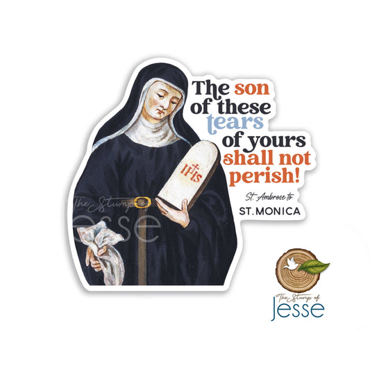 St. Monica Waterproof Catholic Sticker