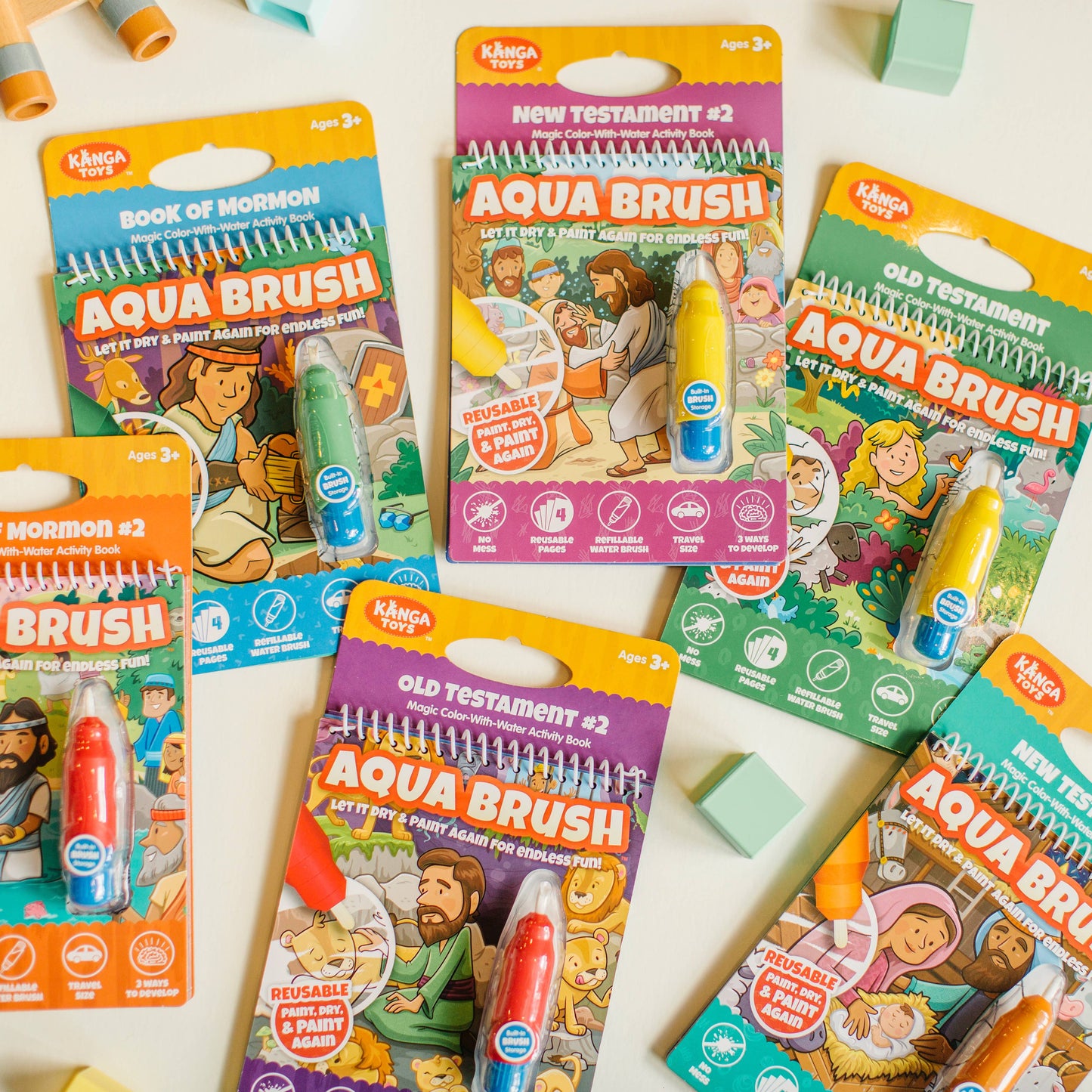 Old Testament #2 Aqua Brush Activity Book, Reusable Travel Activity