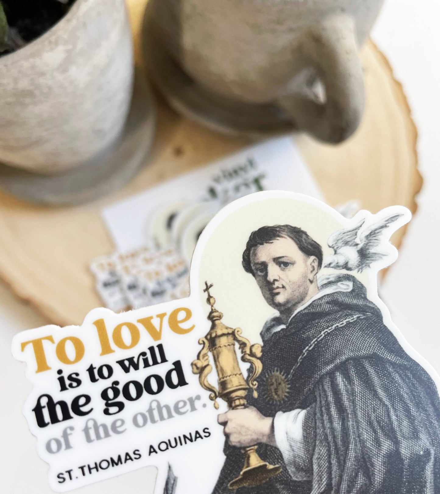 St. Thomas Aquinas Catholic Waterproof Catholic Sticker