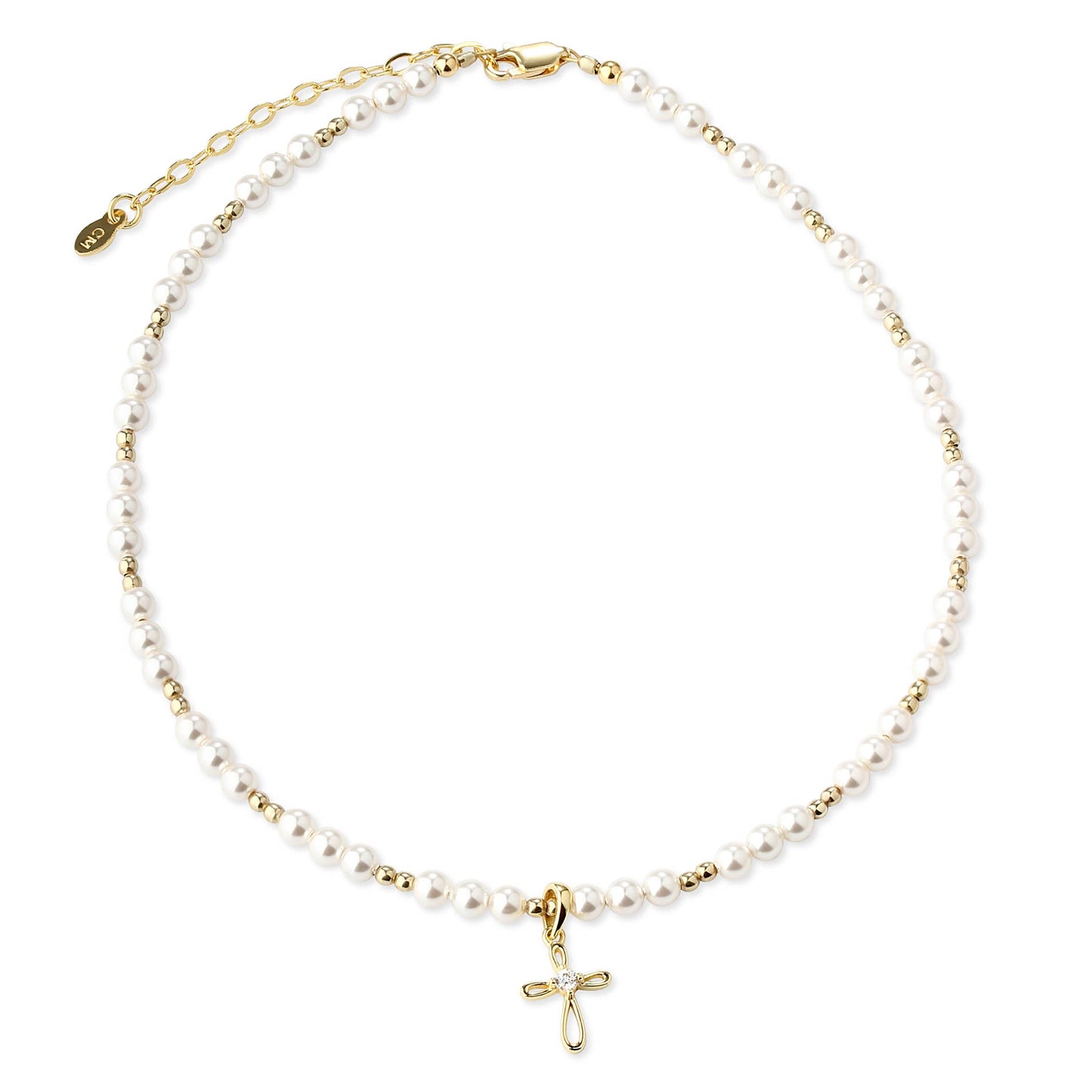 14K Gold Plated First Communion Cross Necklace Kids Jewelry