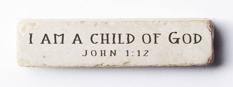 578N | John 1:12 Stone Block