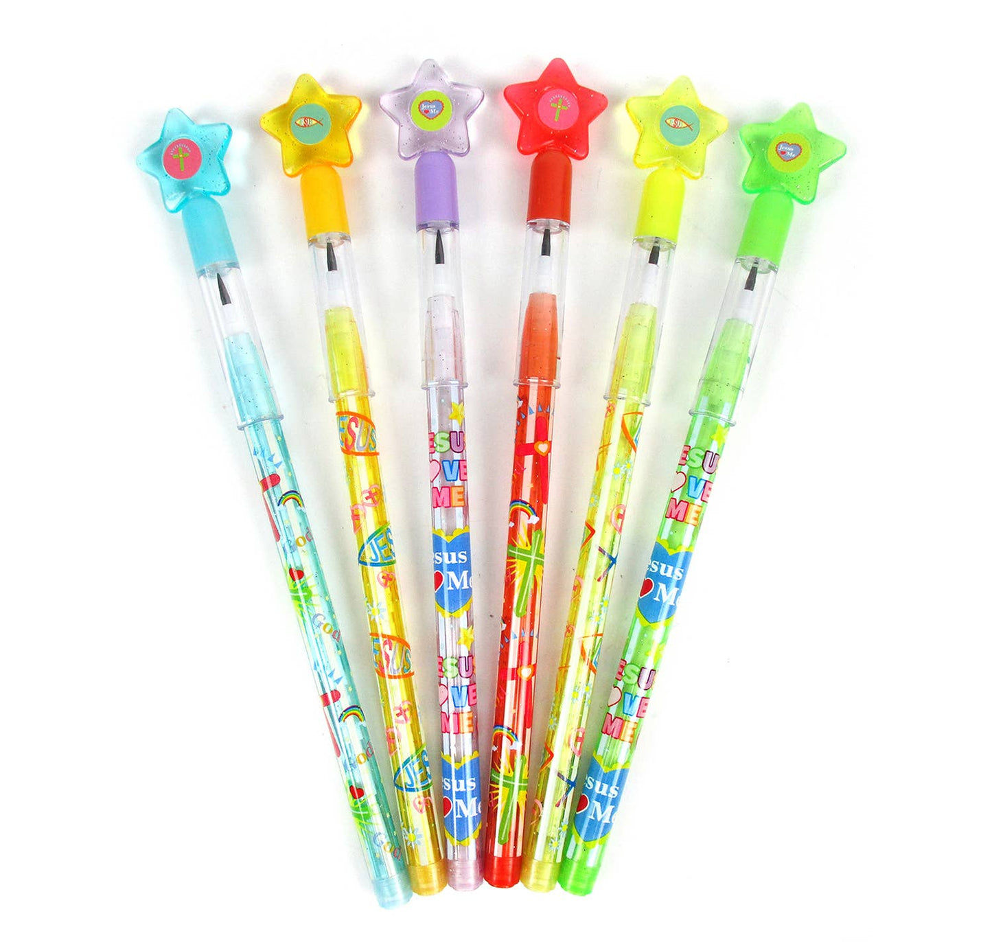 6 Pcs Religious Multi-Point Pencils