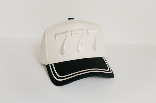 777 Cream Stripe Snapback Hat