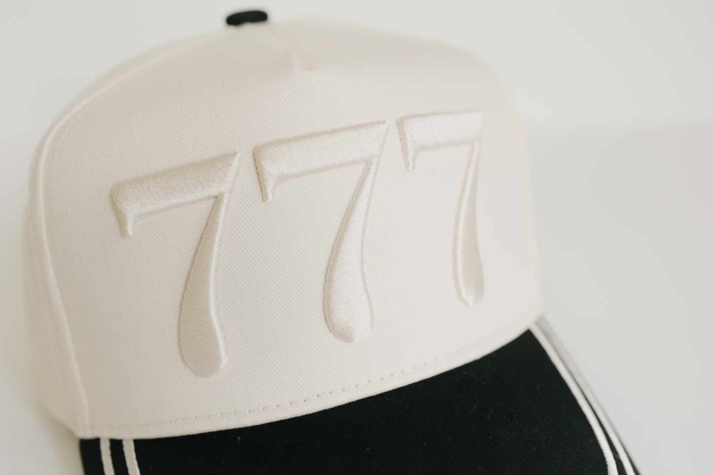 777 Cream Stripe Snapback Hat