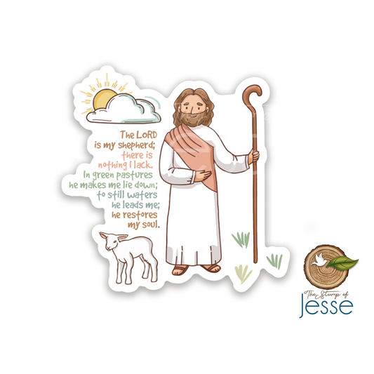 The Good Shepherd Waterproof Sticker I Catholic Gift Psalm23