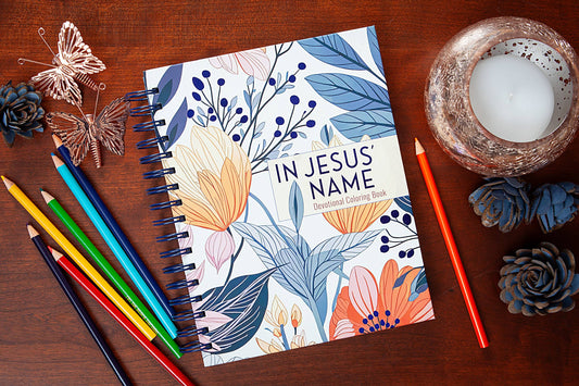 In Jesus' Name Devotional Coloring Book