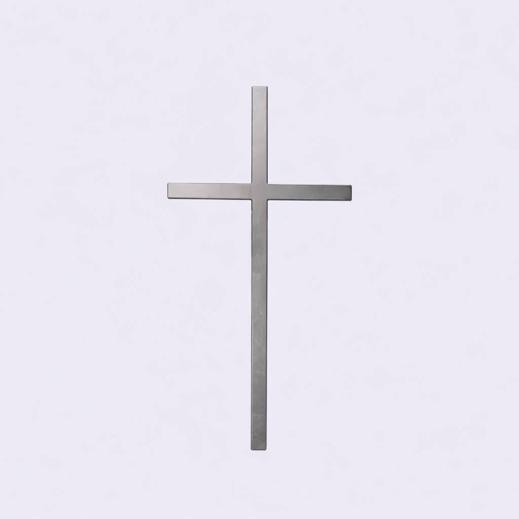Wall Cross Silver 7"