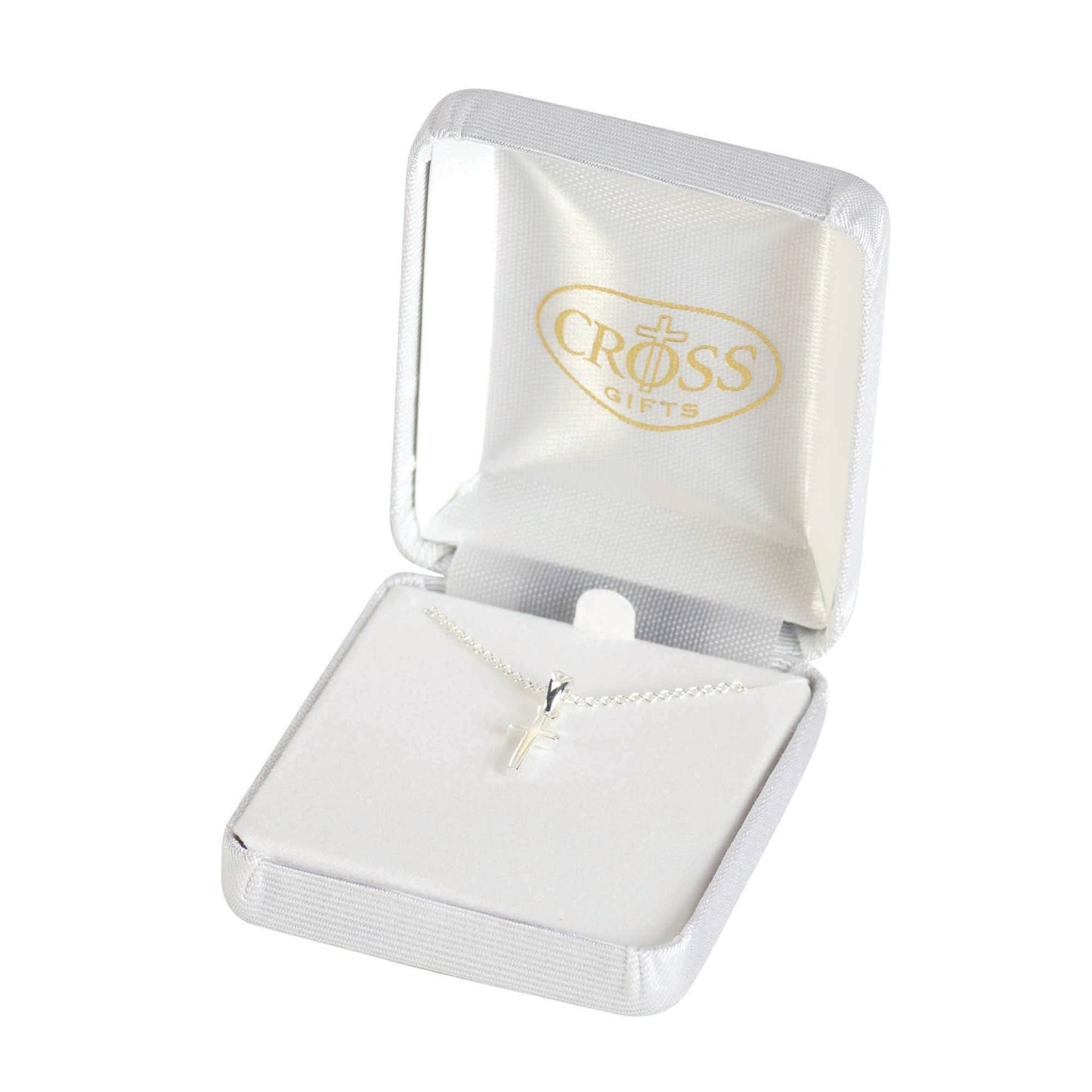 Necklace Silver Plate Box Cross