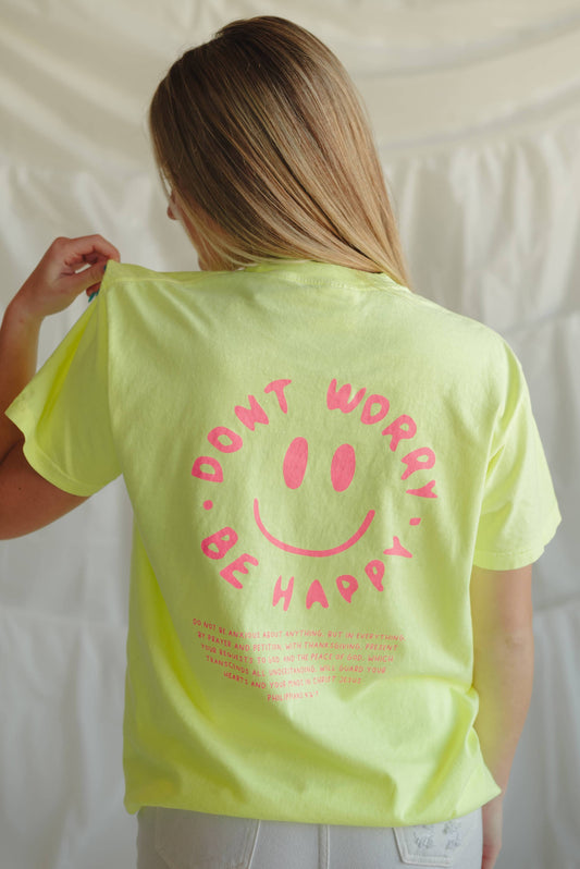 Be Happy Tee - Yellow (CLOSEOUT)