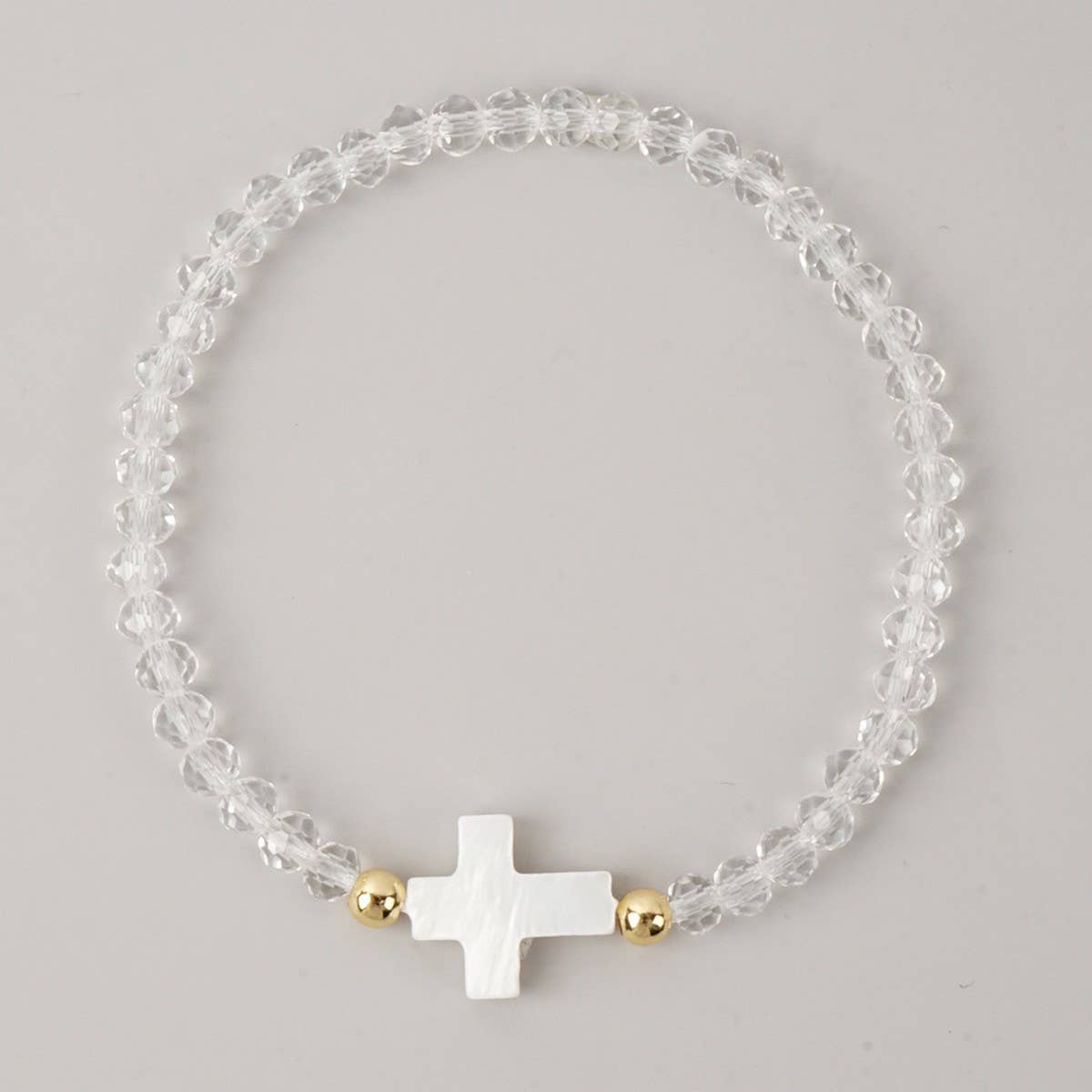Colored Bead Cross Bracelet