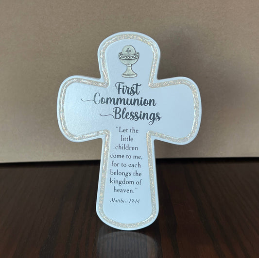 Communion Blessings Glitter Standing Cross 