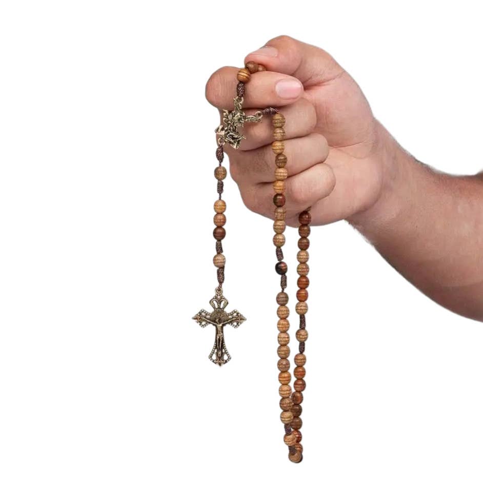 St. Michael Wooden Rosary