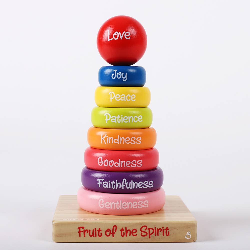 Wooden Stacking Rings Fruits of the Spirit