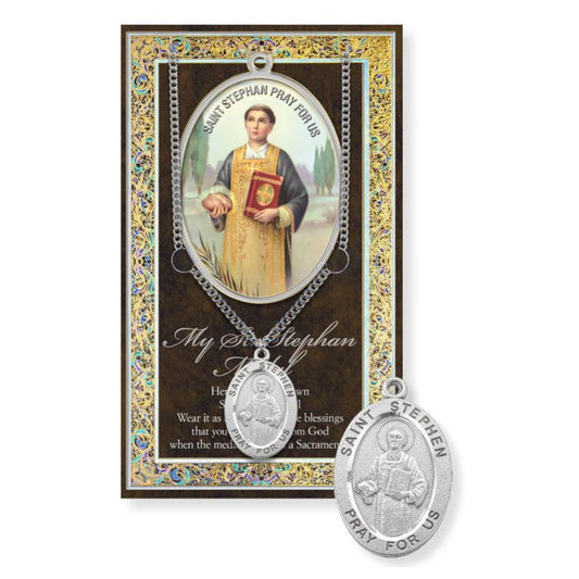 St. Stephen Pewter Medal Necklace