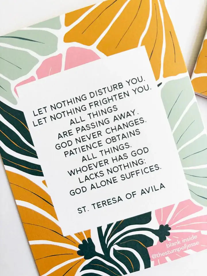 God Alone Suffices St. Teresa of Avila Card