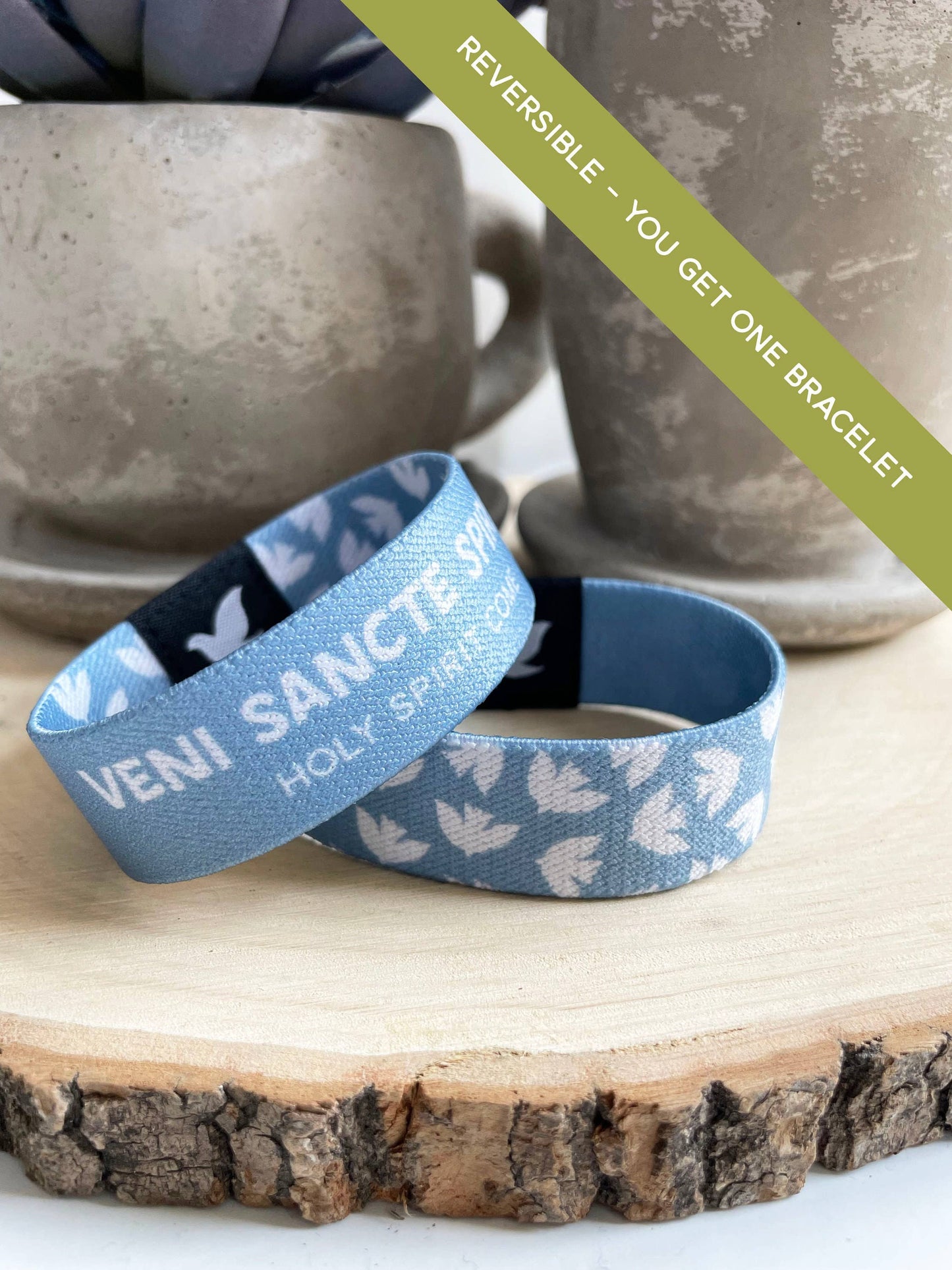 Veni Sancte Spiritus Reversible Elastic Bracelet