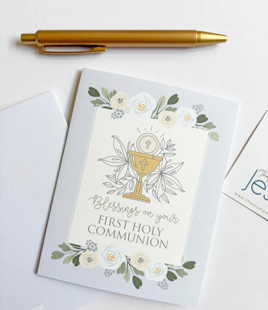 First Holy Communion Greeting Card I Catholic Gift
