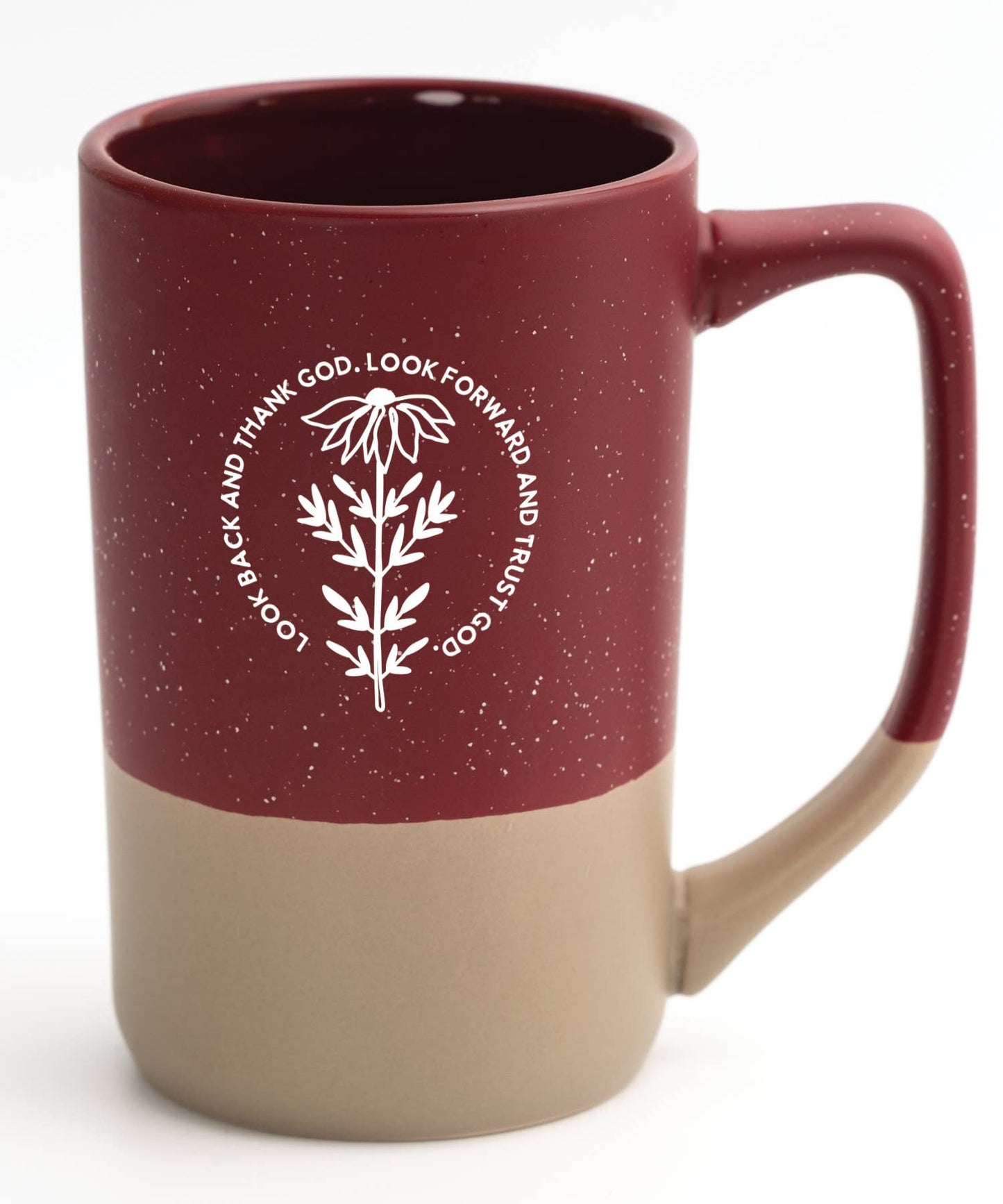 Look Back & Thank God - Designer Mugs-Pebble