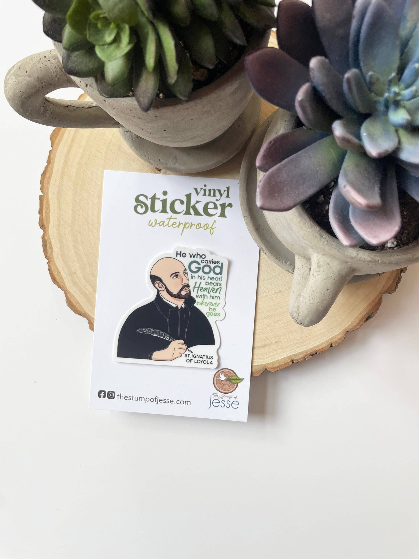St. Ignatius of Loyola Waterproof Catholic Sticker