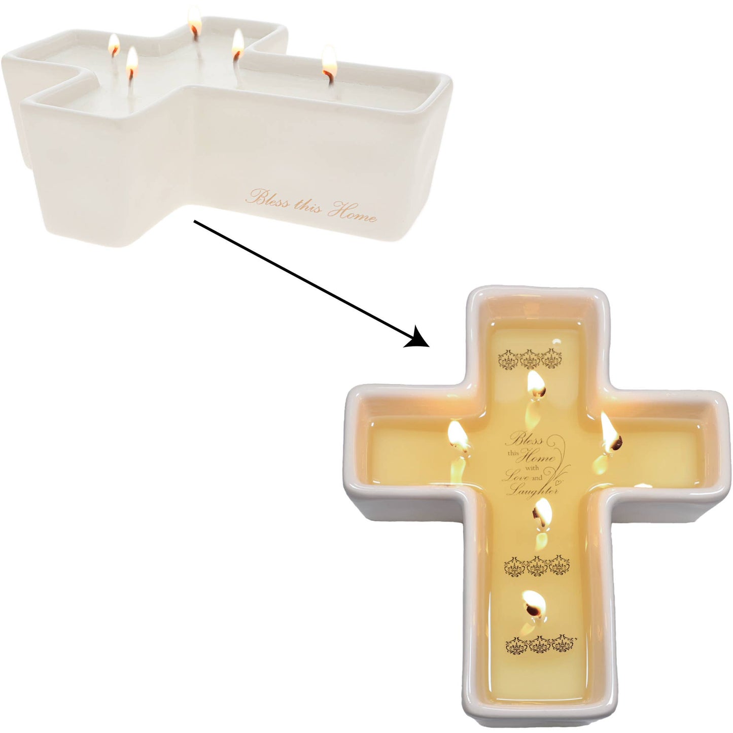 Bless This Home - 12 oz 100% Soy Wax Reveal 5 Wick Candle