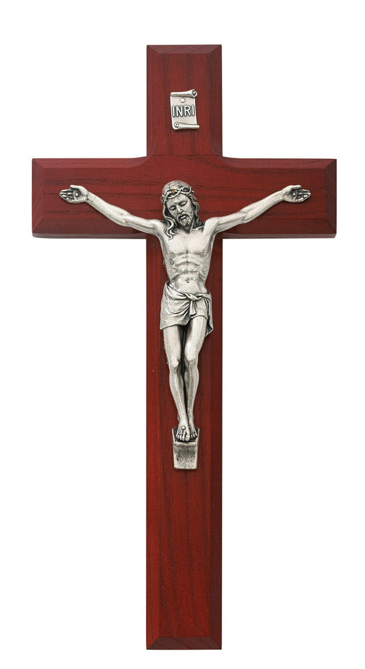 8" Beveled Cherry Crucifix