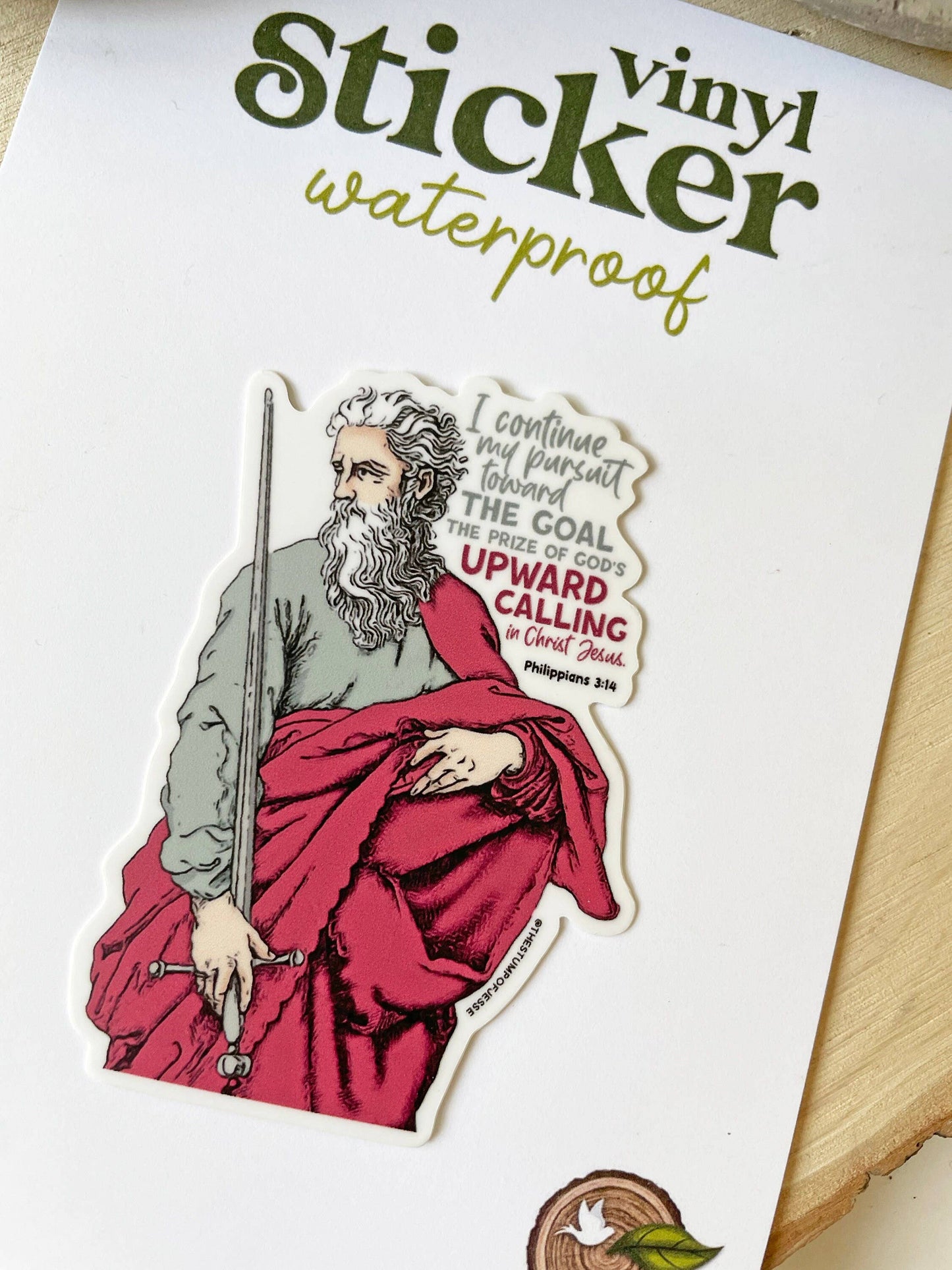 St. Paul Waterproof Vinyl Catholic Sticker