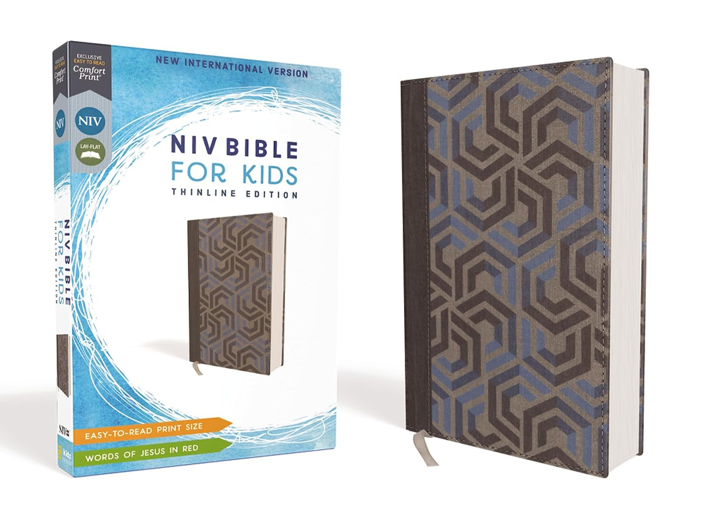 NIV, Bible for Kids, Cloth over Board, Blue, Red Letter, Comfort Print: Thinline Edition Hardcover