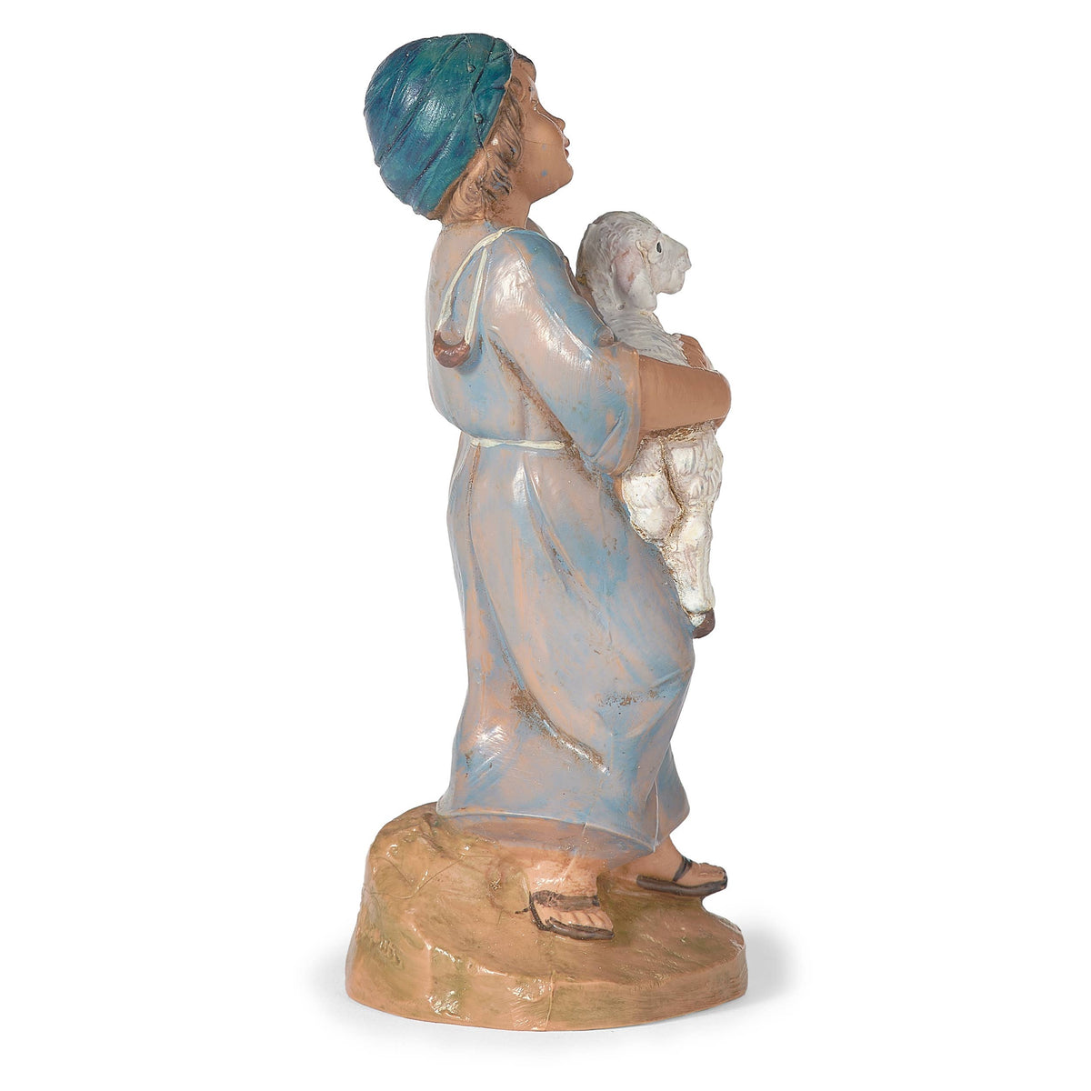 5" Scale Silas, Boy Shepherd With Sheep Nativity Figure