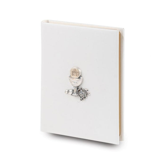 Blessed Trinity Missal, White with Antique Silver Chalice