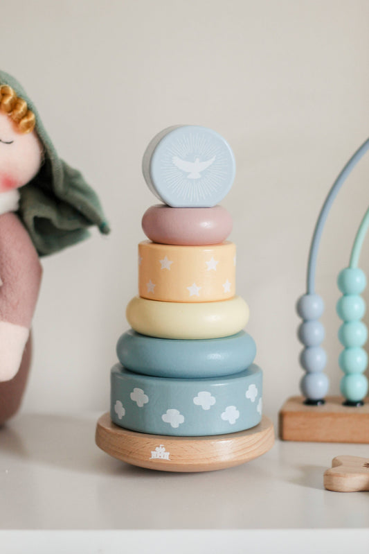 Holy Spirit Wooden Stacking Tower