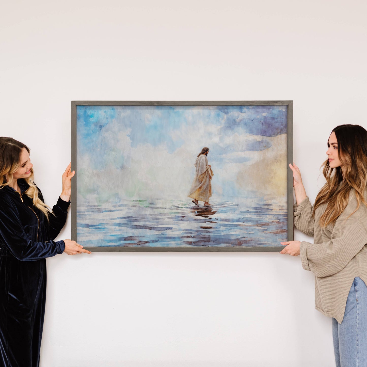 Gentle Steps Jesus Walking on Water - Living Room Wall Art