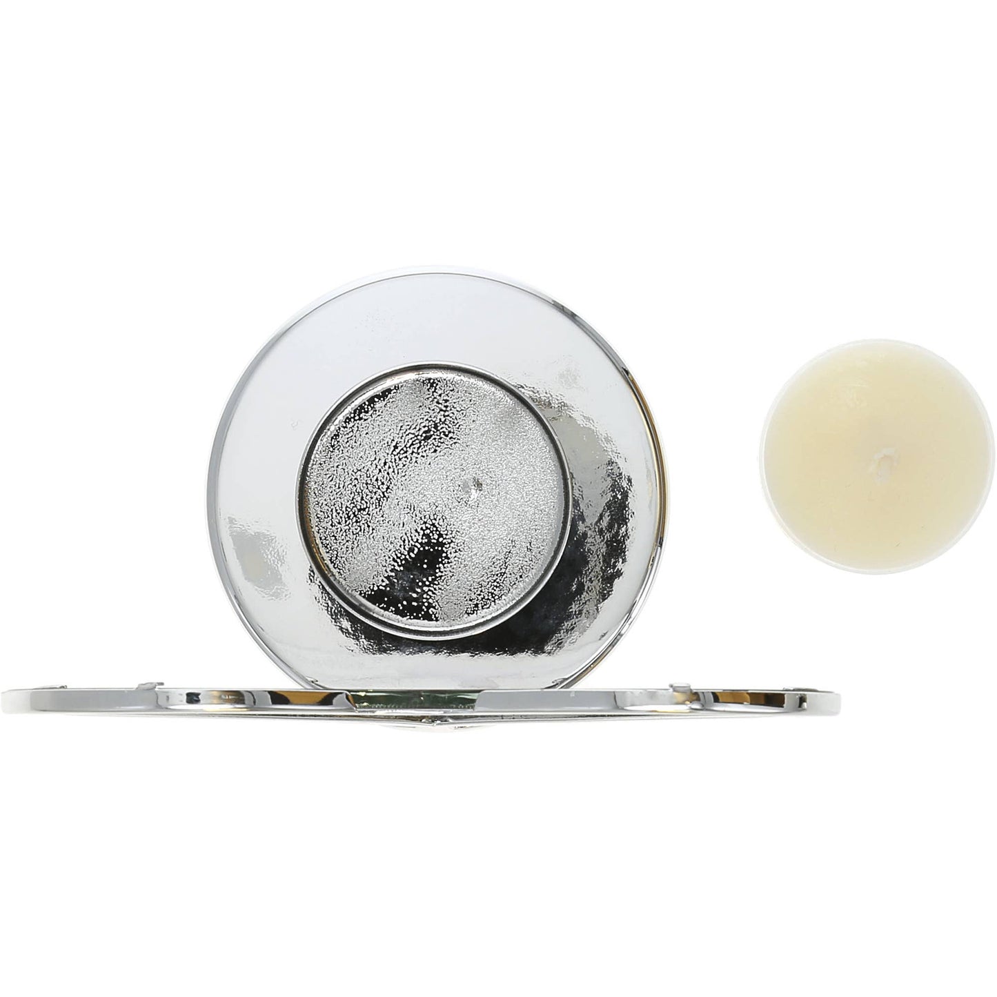 Cardinals Appear - 5" Glass Heart Tea Light Holder