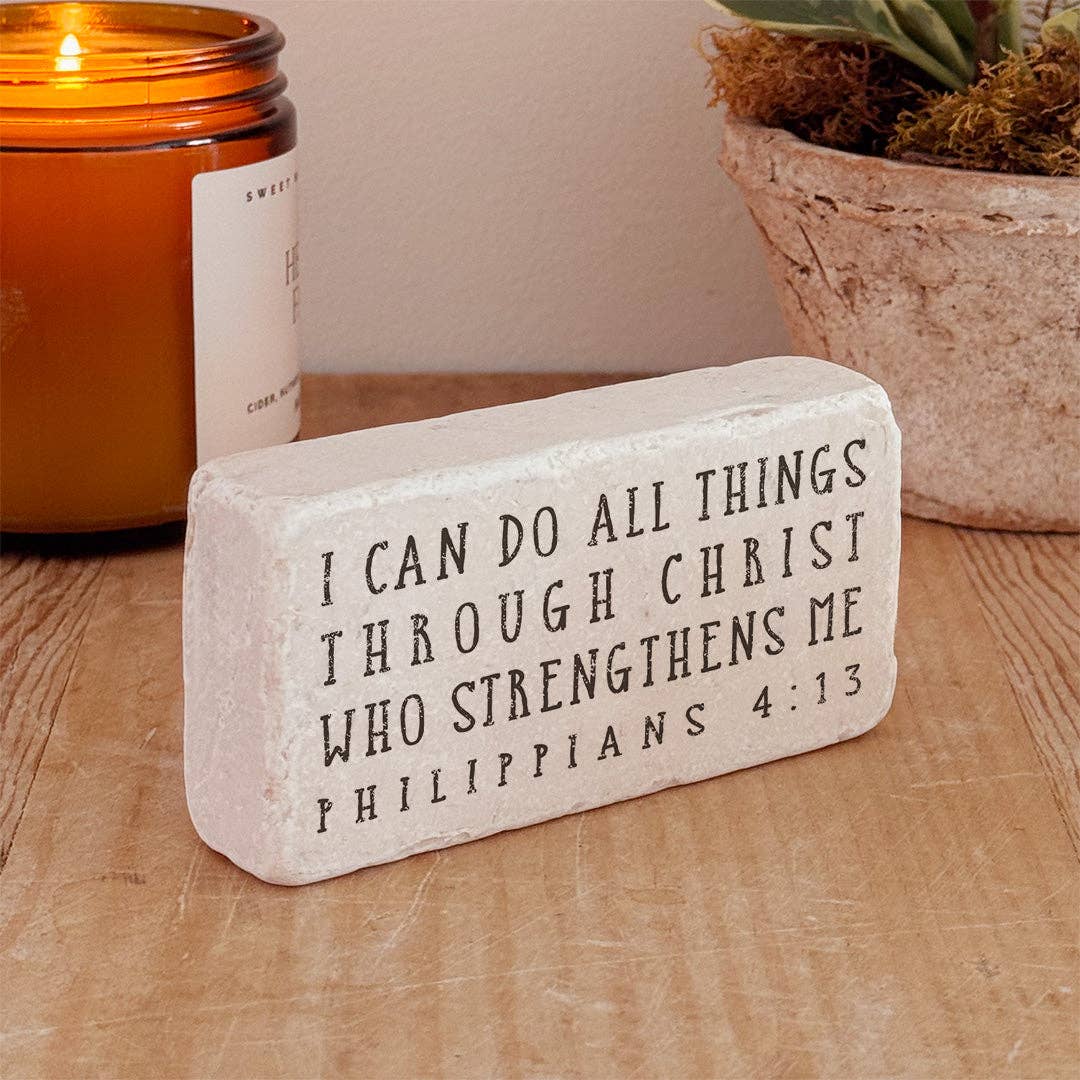 553 | Philippians 4:13 Stone Block