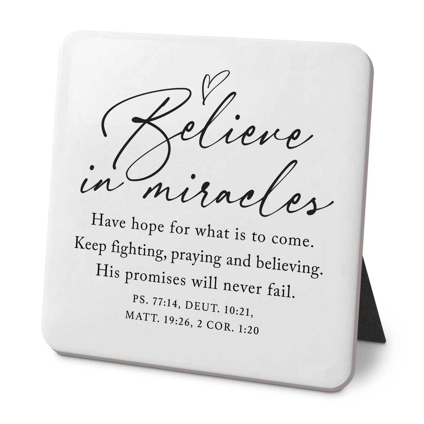 LCP Plaque Block Believe In Miracle Hope