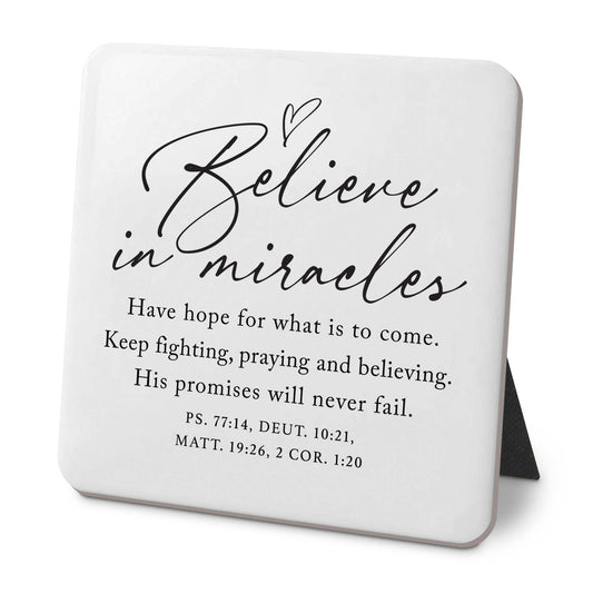 LCP Plaque Block Believe In Miracle Hope