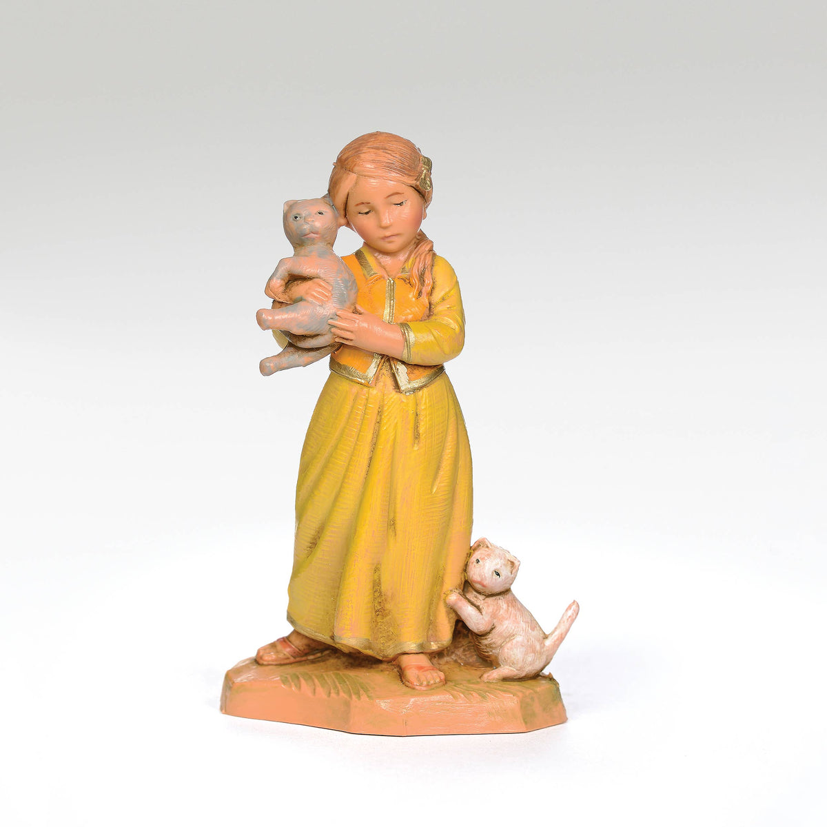 Fontanini 5" Scale Filia Girl With Cats Nativity Figure
