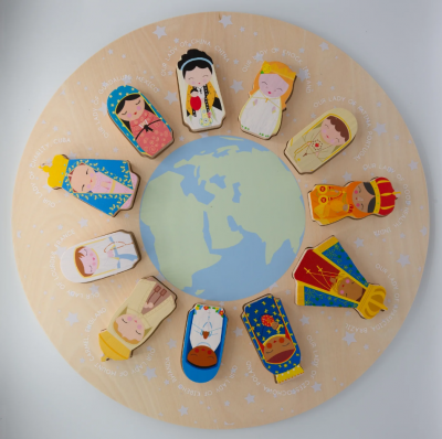 The Virgin Mary Around the World Wooden Puzzle