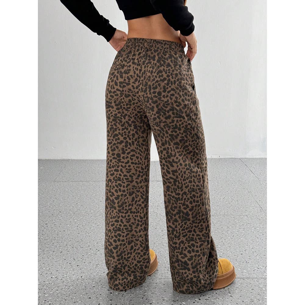Plaid Wide Leg Drawstring Lounge Pants