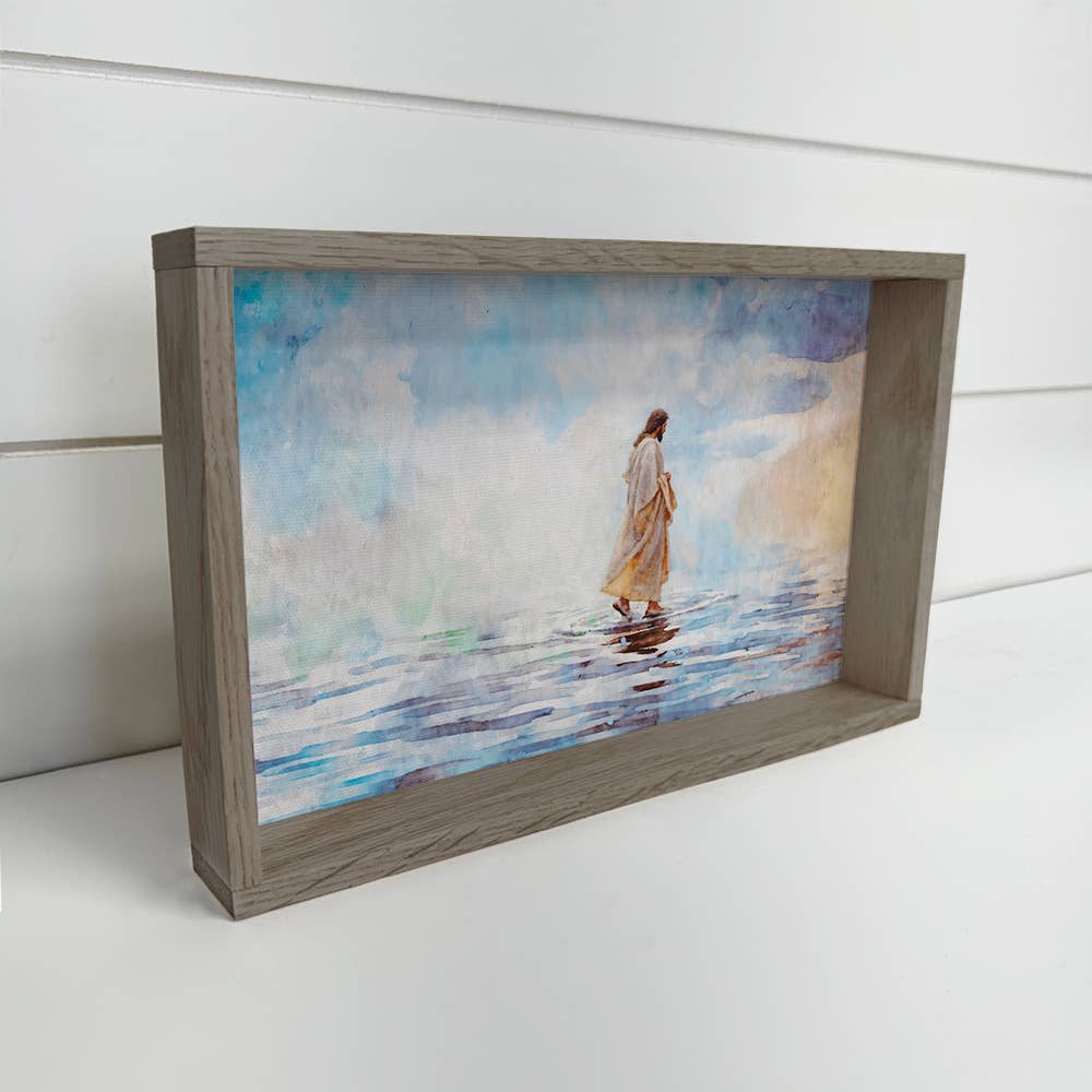 Gentle Steps Jesus Walking on Water - Living Room Wall Art