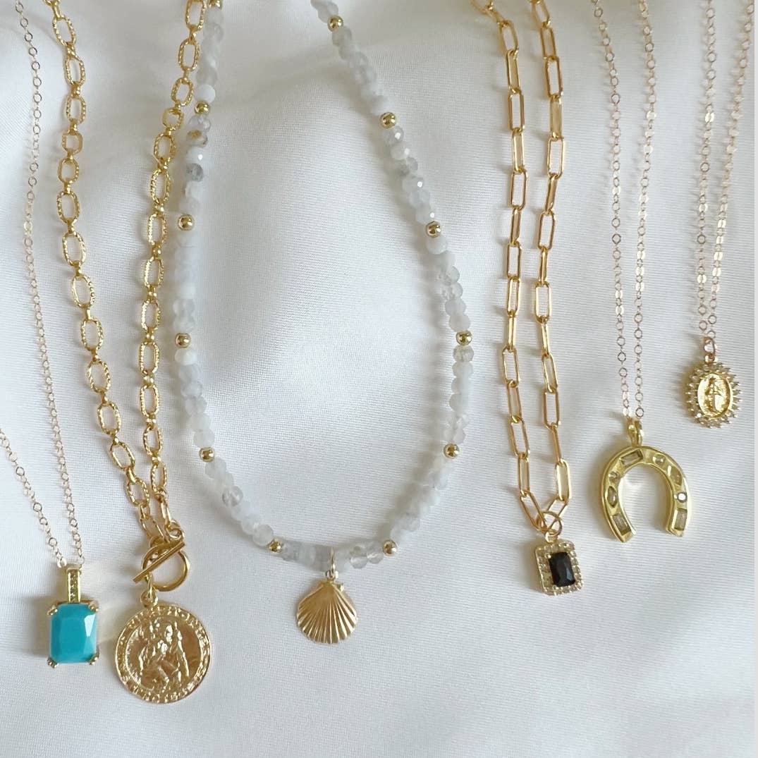 Blessed Mother Virgin Mary Religious Necklace Gold Filled