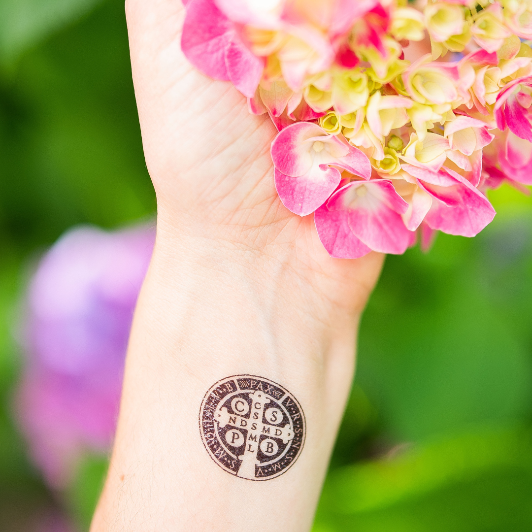 St. Benedict Medal Temporary Tattoos