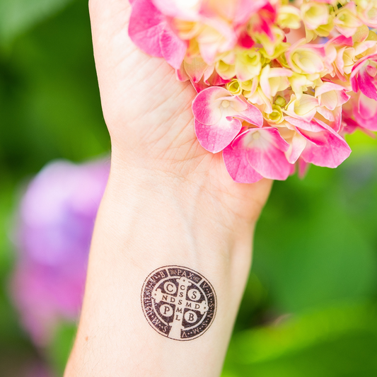 St. Benedict Medal Temporary Tattoos