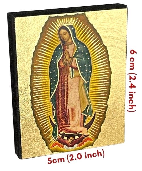 Virgin Mary of Guadalupe Silk Screen Icon Magnet